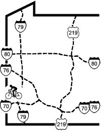 Map showing the trail location within the surrounding region providing context for the trail environment